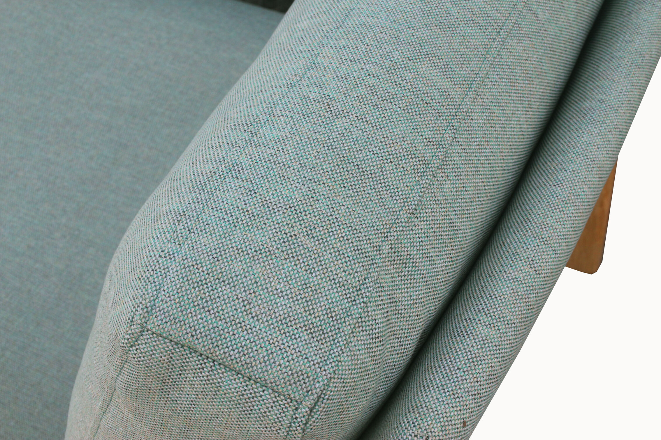 1970s armchair with oak stool