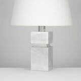 Solid Carrara marble lamp circa 1970