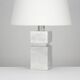 Lampe en marbre de Carrare massif circa 1970