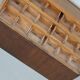 Antique Spanish beech & oak haberdashery cabinet or shop counter, 1950s