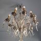 Bronze and crystal chandelier with 9 lights