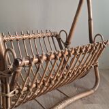 Rattan magazine rack