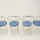 1980s Set of Four Chrome Dining Chairs, Italy