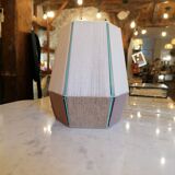 Table lamp woven in cotton thread and jute