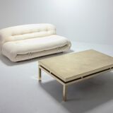 Table basse en laiton signée Willy Daro 1970
