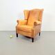 Vintage Sheepskin Leather Wing-Back Chair, 1970s