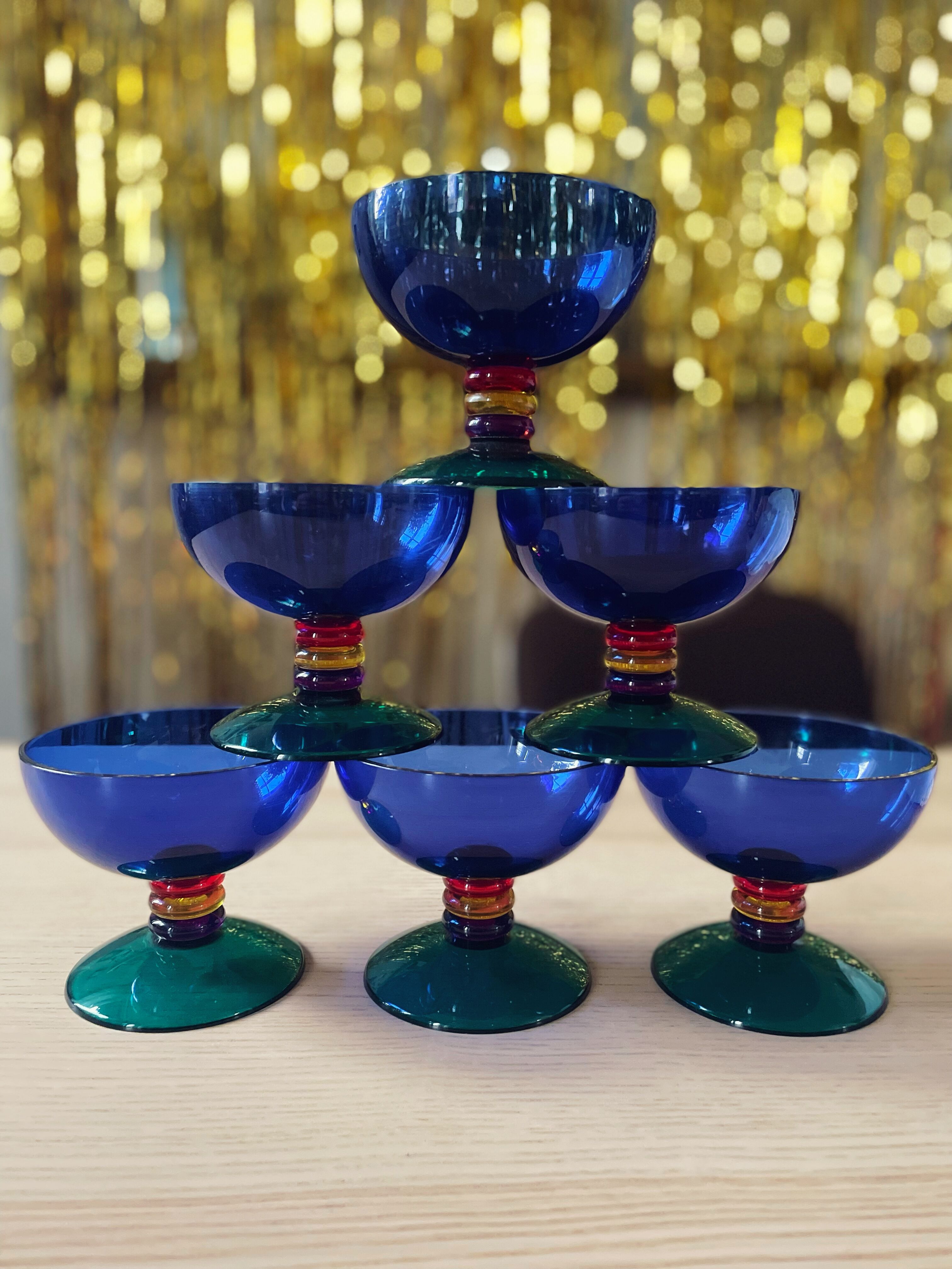 Lot de six coupelles Guzzini vintage italien