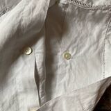 Monogrammed linen thread pillowcase with embroidery
