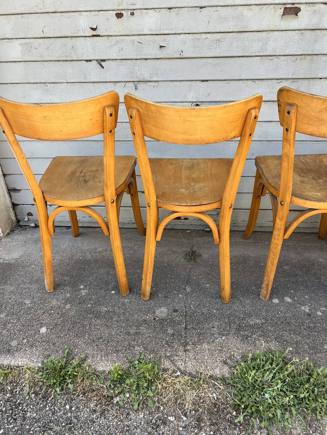 5 chaises bistrot Lutherma en bois