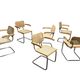 Vintage Marcel Breuer Cesca chairs, made in italy, 1970s  (set of 6)