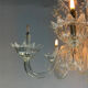 Lustre vénitien en verre de Murano, 6 bras de lumière, nouvelle électrification, vers 1930