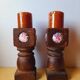 Brutalist candle holder pair Capo Esmaltes