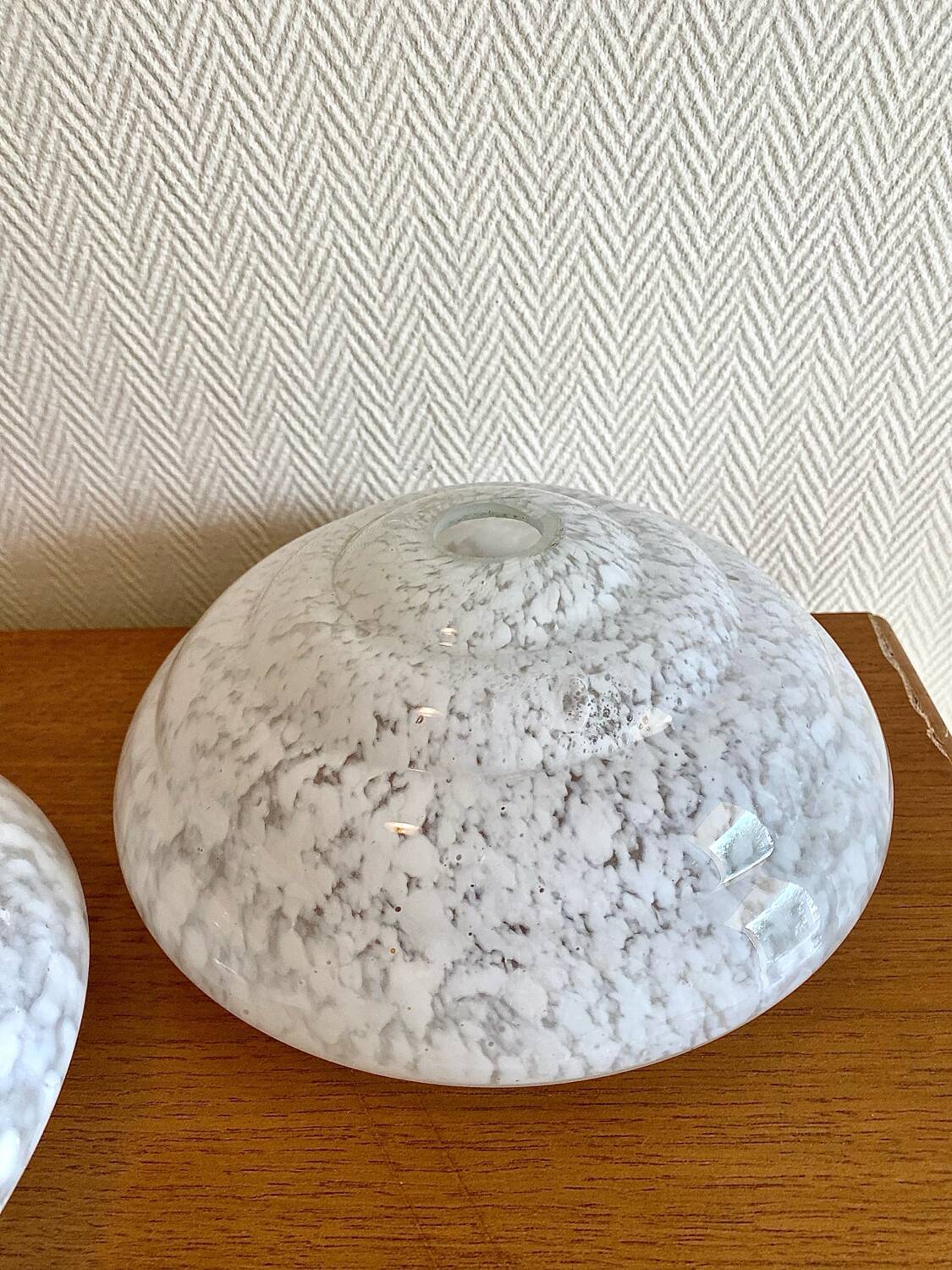 Abats-jours art déco en verre de Clichy