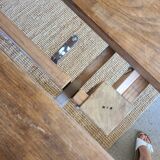 Oval oak extension table