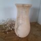 Vase in pink alabaster veined with gray