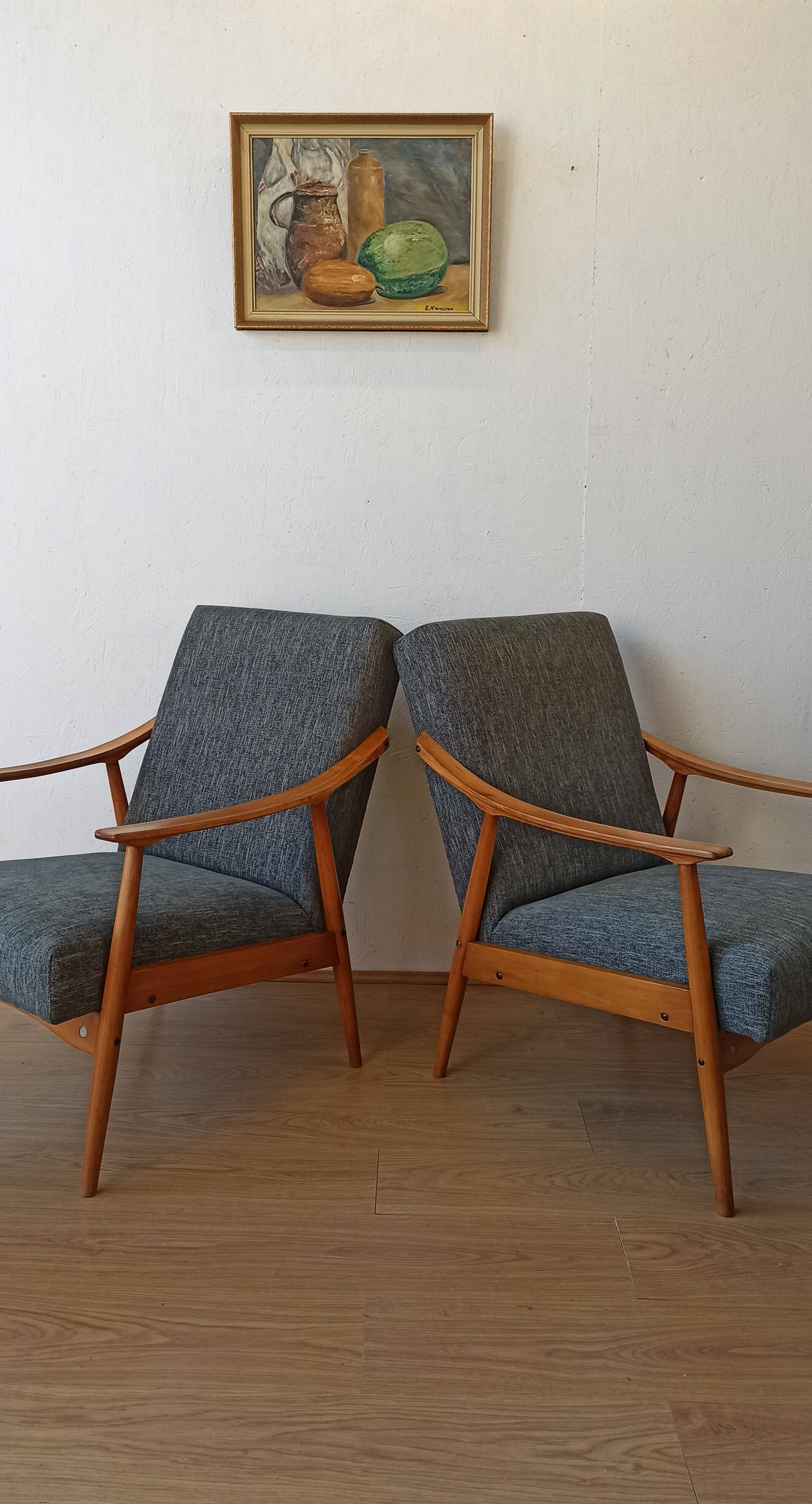 Pair of Mid-Century Armchairs 70s.