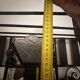 Art deco wrought iron coat rack and Degue lamp