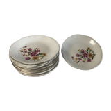 Set 11 Gien porcelain plates