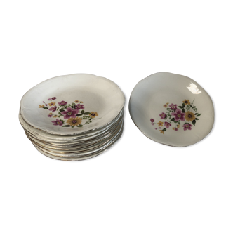 Ensemble 11 assiettes porcelaine de Gien