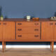 Retro teak 1960s mid century long teak sideboard
