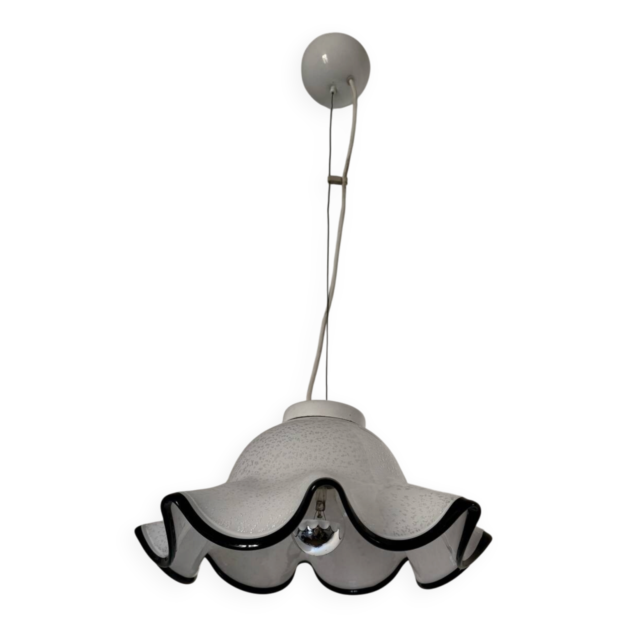 Murano glass flower pendant from the 1970s