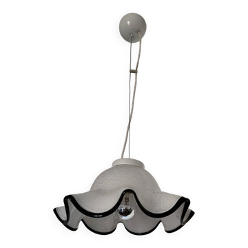 Suspension fleur verre de Murano années 70