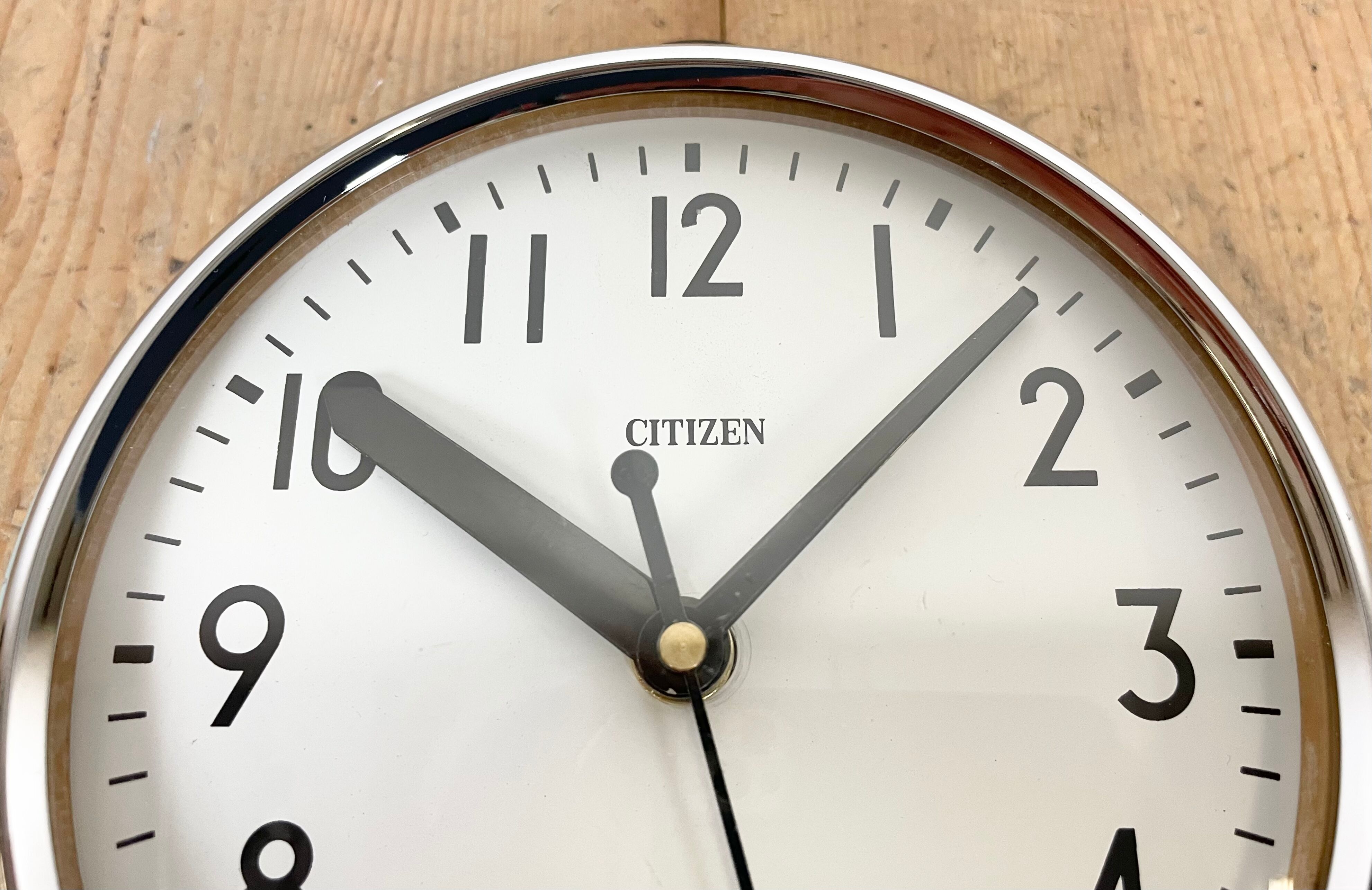 Vintage blue citizen navy wall clock, 1970s