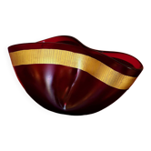 Sublime coupe signée salviati murano, vintage modèle "pizzicati" 36 cm