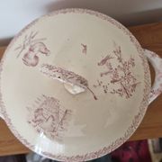 Sarreguemines soup tureen, country model F.F. Pexonne