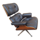 Vintage Lounge Chair in Black Leather by Charles Eames and Ray Eames for Herman Miller, 1960s