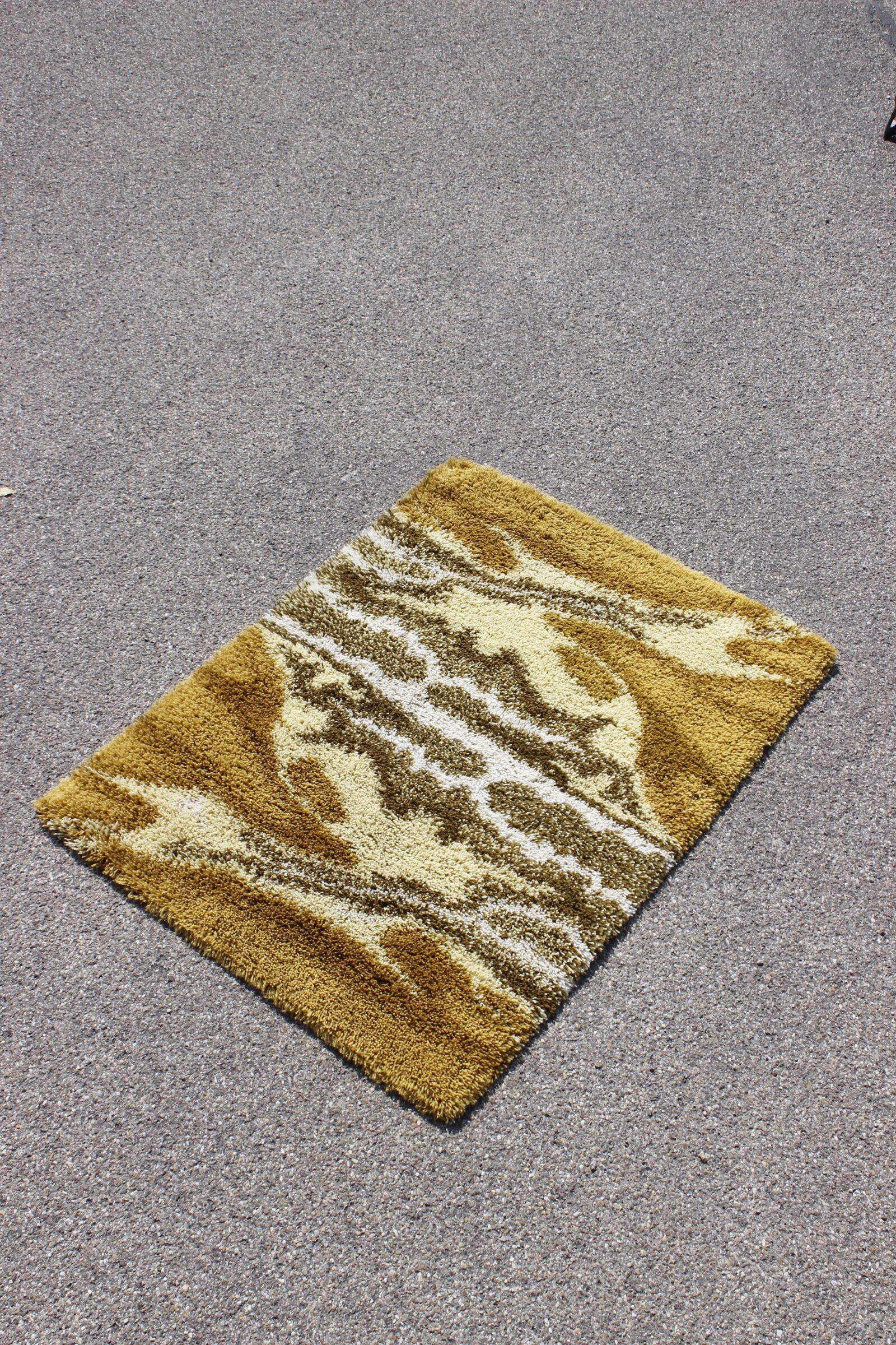 Vintage wool shaggy rug by Junghans Germany 1970s