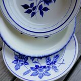 Trio de plats creux tons bleus
