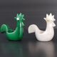 Pair of vintage roosters trinket bowls 1950