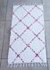 Tapis artisanal en coton recyclé - Réversible - Rouge et blanc