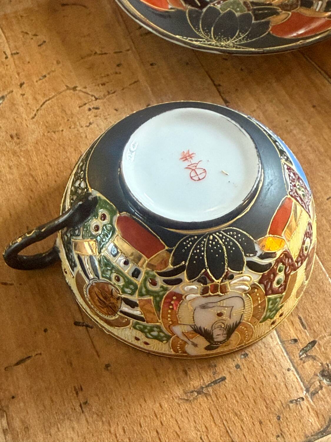 Vintage Japanese tea set, 12 cups and saucers.