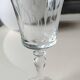 Set of 8 glasses with flared neck, in crystal. With frosted plant decoration. Height 16 cm