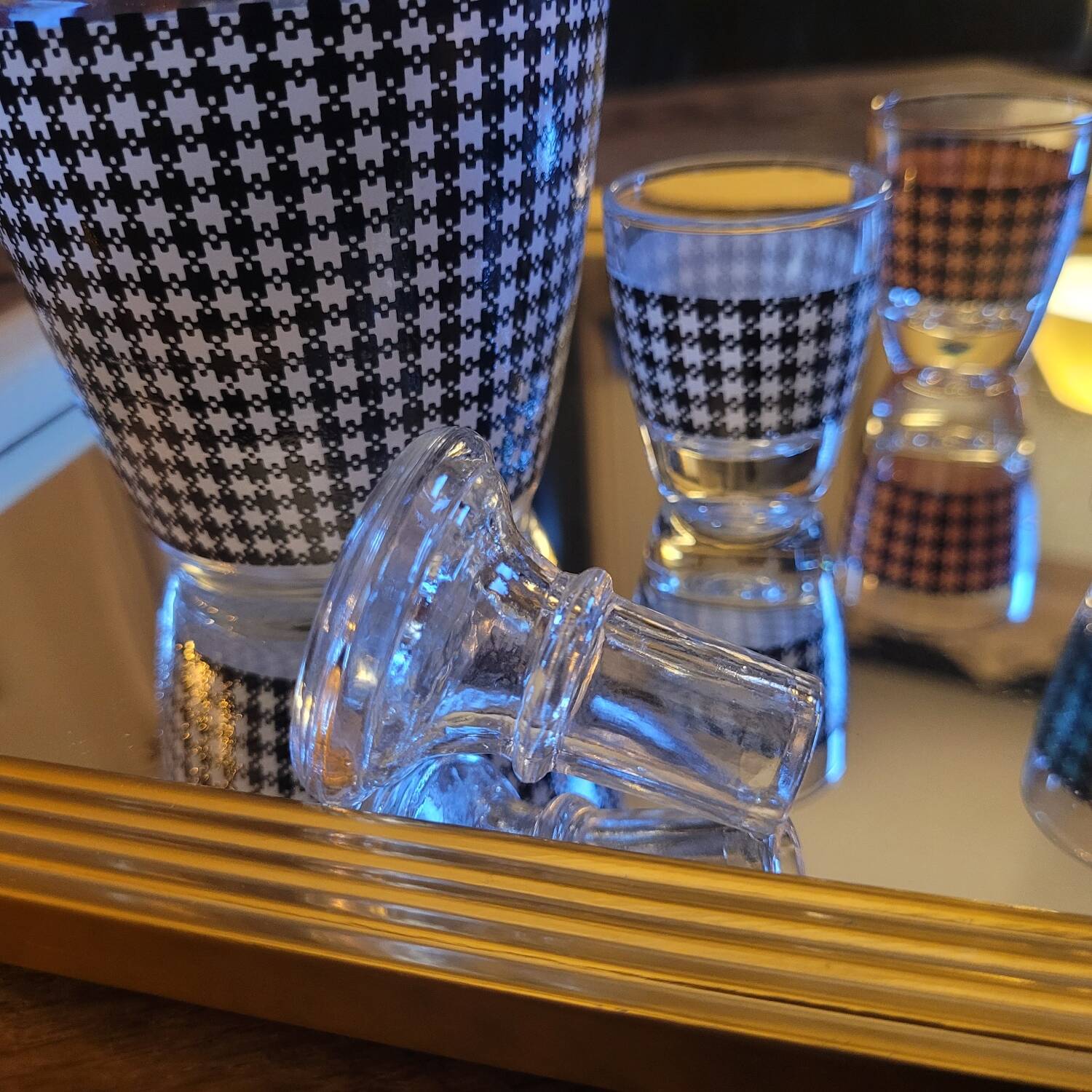 Geometric liqueur service from the 1960s.