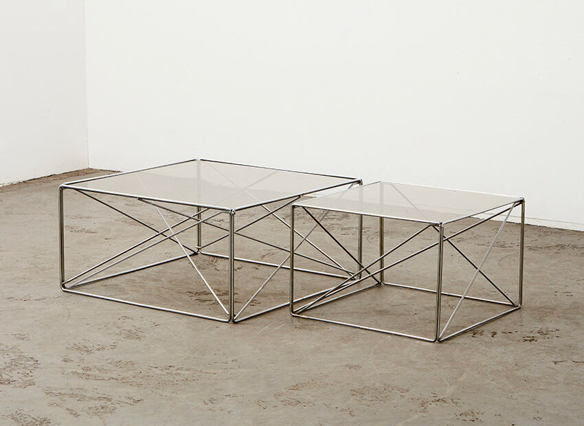 Set of isocele coffee tables france Max Sauze ca. 1970