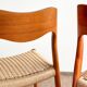 Set of 4 chairs 71 in teak by Niels O. Møller, JL Moller, Mid Century
