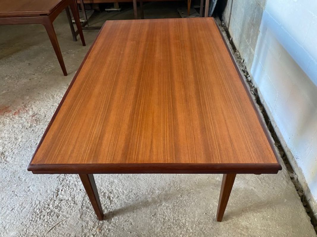 Scandinavian extendable teak table 147/191/235x88cm vintage an60