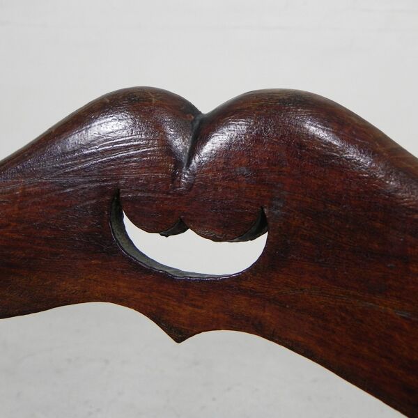 Set of 6 farm chairs with wicker seats, around 1900