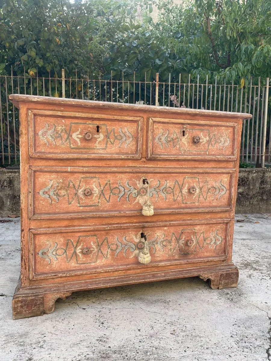 Antique wooden chest of drawers, Tuscany 17th century