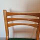 Scandinavian chair vintage beech and green vinyl