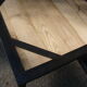 Industrial-style steel and wood coffee table or side table