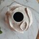 Round matte ceramic vase