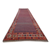 Vintage Turkish hallway rug 112x405 cm