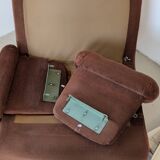 Fauteuil space age,en velours côtelé des années 70