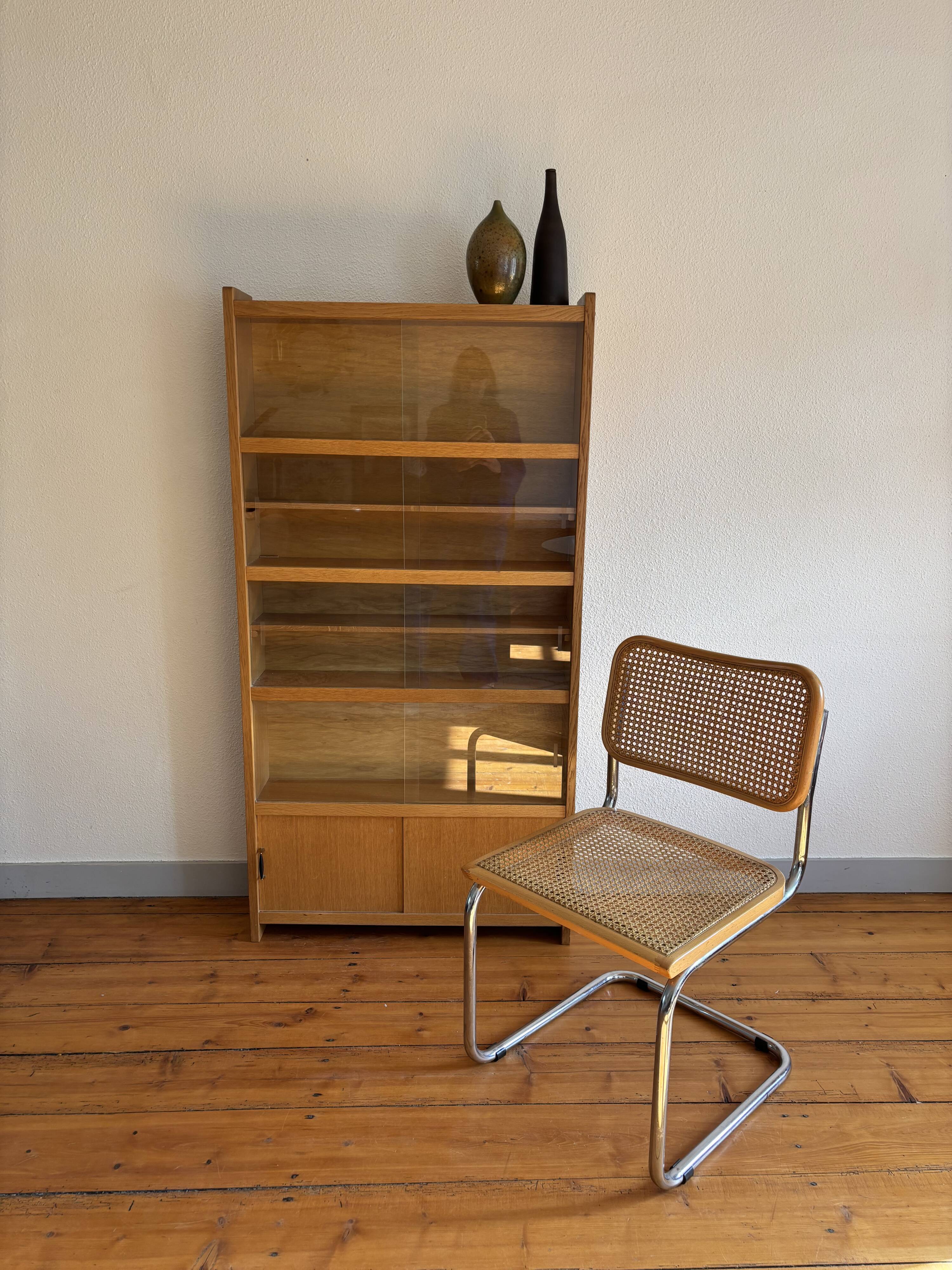 Vintage wooden bookcase from the 1960s