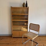 Vintage wooden bookcase from the 1960s