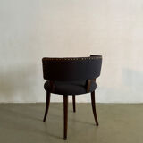 Side chair with curved backrest, denmark, 1930s